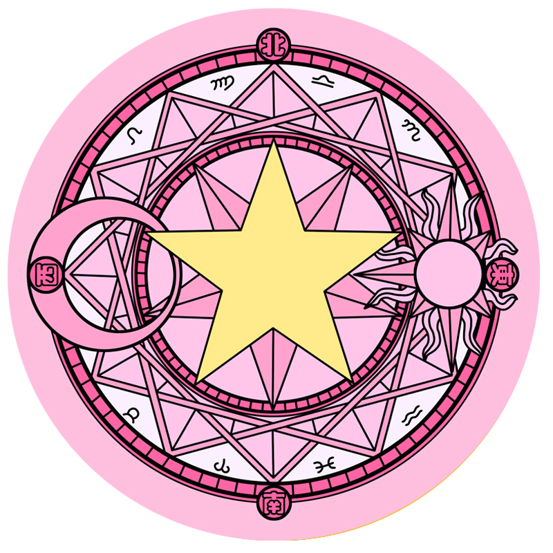 可爱百变小樱魔法阵地垫