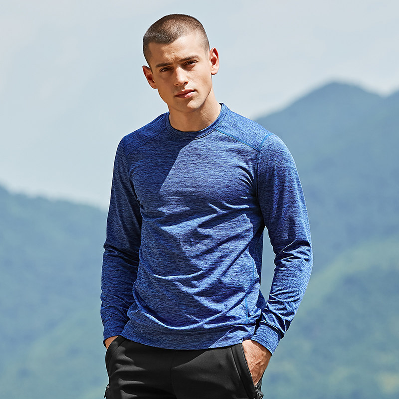 男士加绒速干t恤长袖加大码健身户外运动跑步吸汗透气男装速干衣