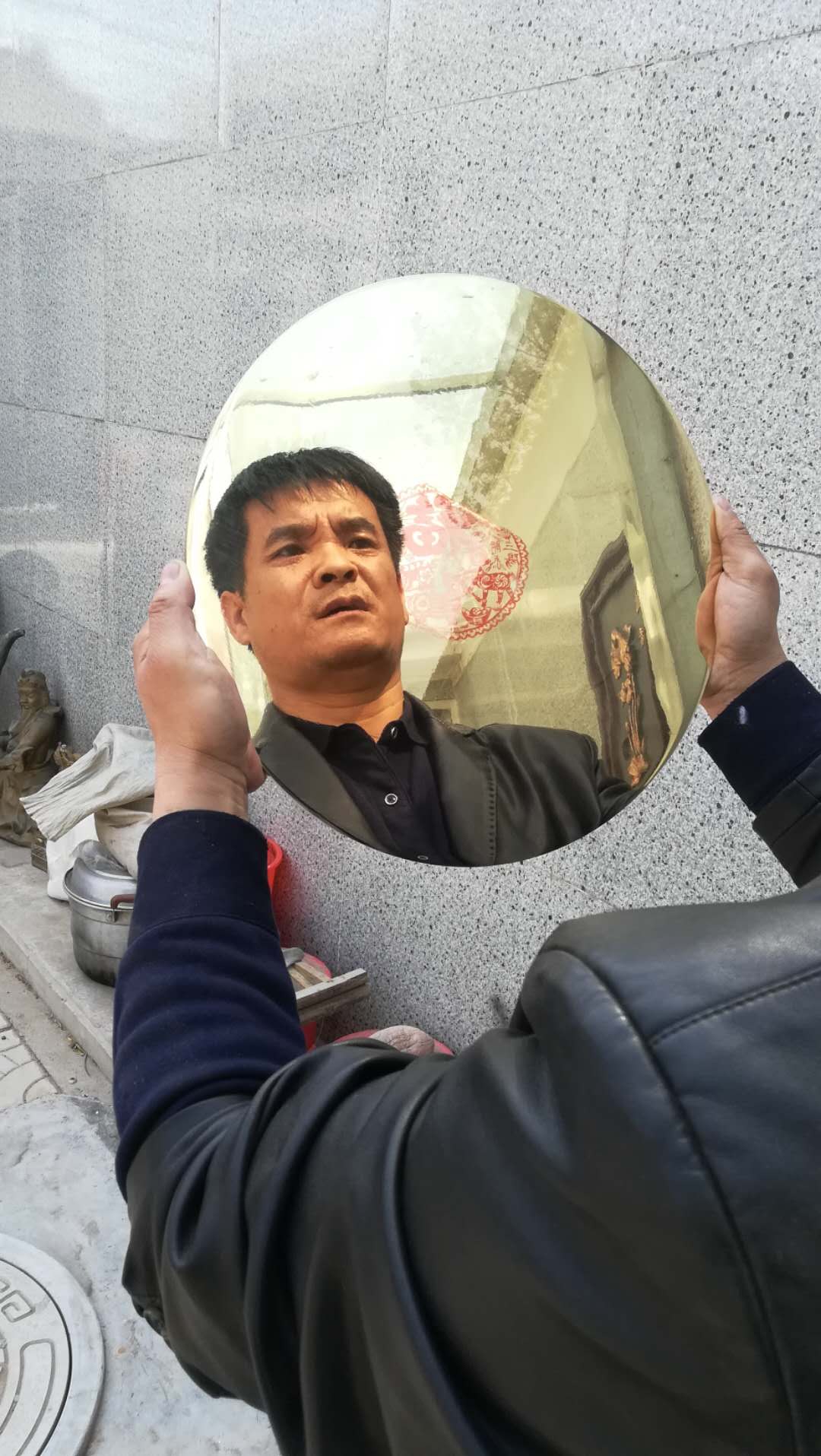 宇卓铜器可定制铜镜 抛光镜 抛光无字镜铜镜子定做铜镜工艺品摆件