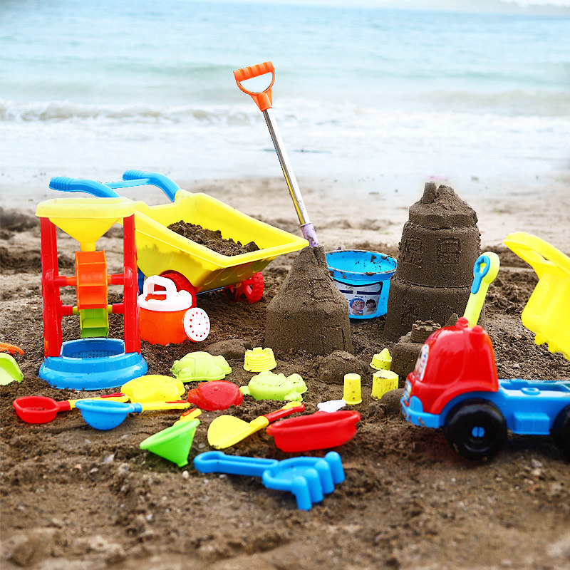 儿童沙滩玩具大号宝宝玩沙子挖沙铲决明子桶工具6yk235khuk