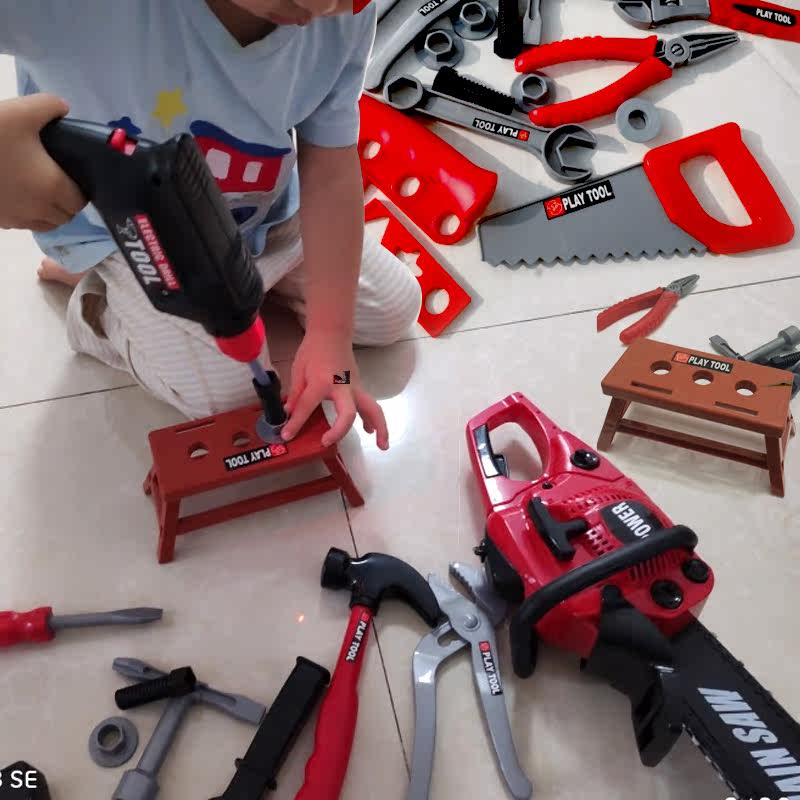 玩具螺丝刀_儿童修理工具箱宝宝拧螺丝刀电钻组装男孩仿真维修过家家