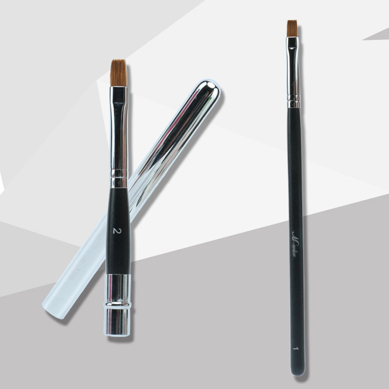 遮瑕膏彩妆_平头唇刷口红便携唇刷带盖唇膏刷迷你专业化妆刷彩妆刷