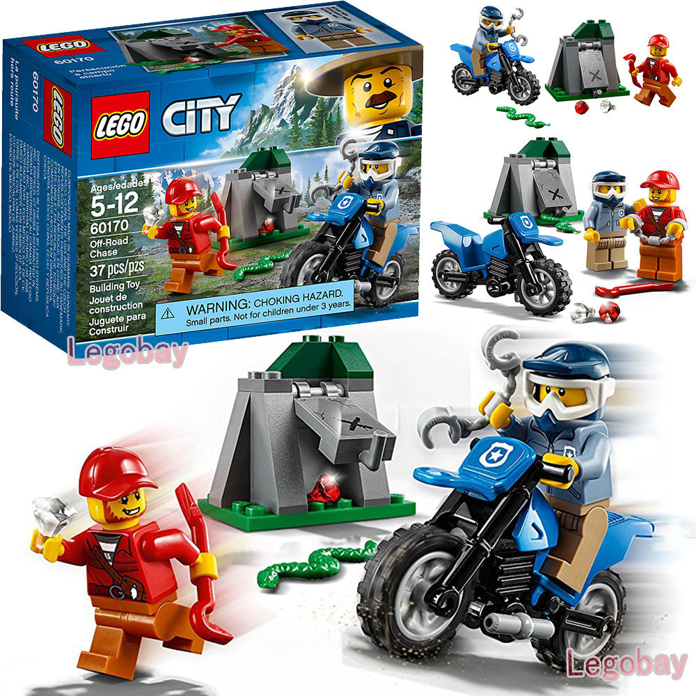 乐高城市警系列_lego乐高60170城市警察系列山地特警越野追逐拼装积木