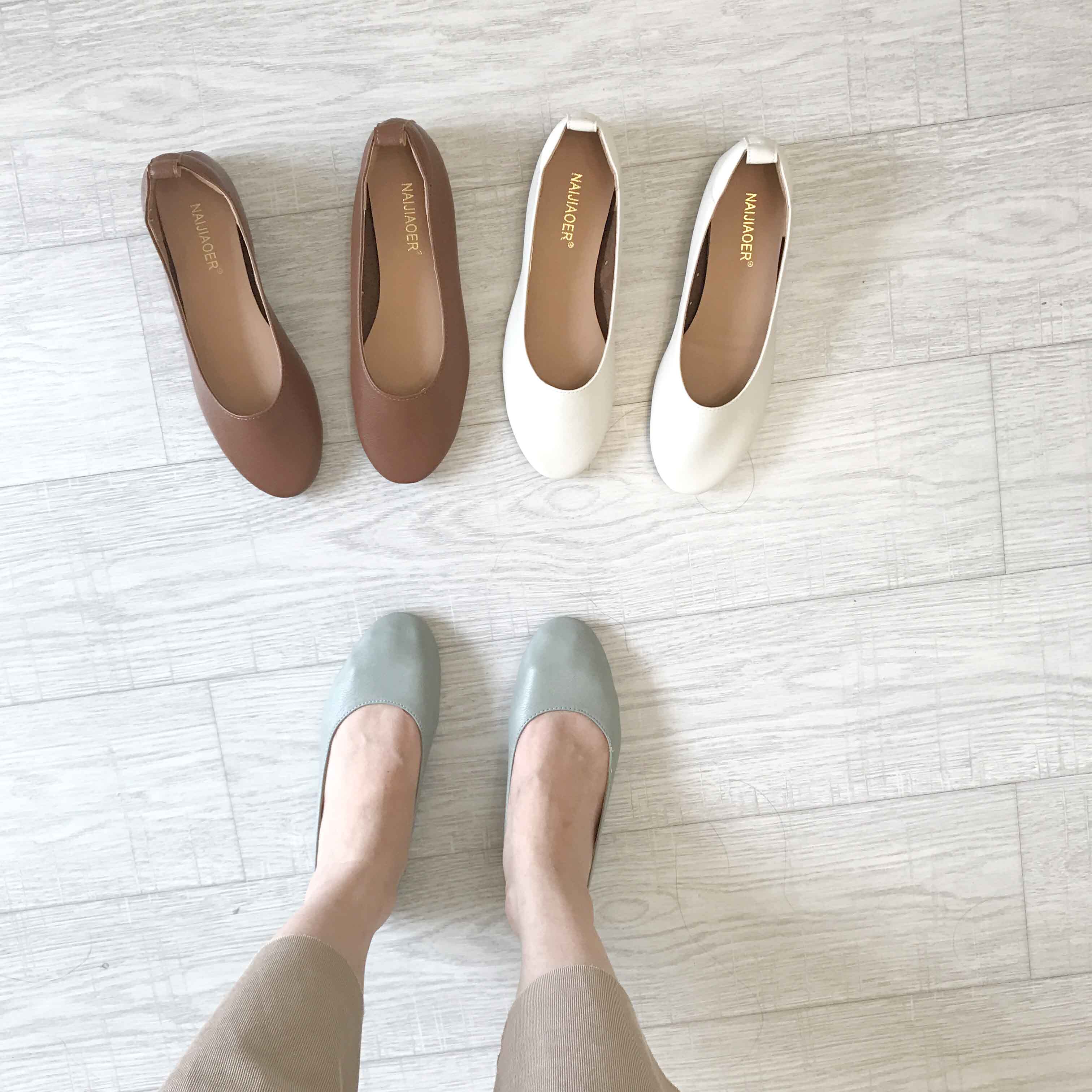 复古奶奶鞋女平底 圆头