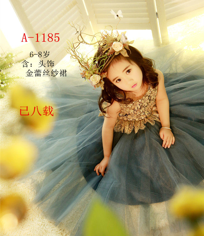 夏季新款韩版儿童摄影服装影楼大小女孩艺术写真服装