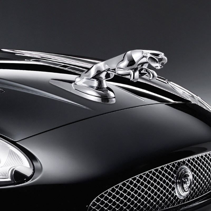 汽车用品超市 高端金属立体标捷豹车标jaguar 机头盖标 捷豹立标