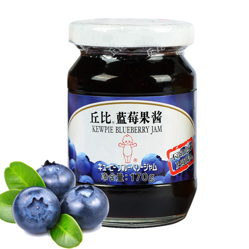 丘比果酱蓝莓果酱170g蛋糕酱面包酱水果馅料酸奶冰激凌酸奶果酱