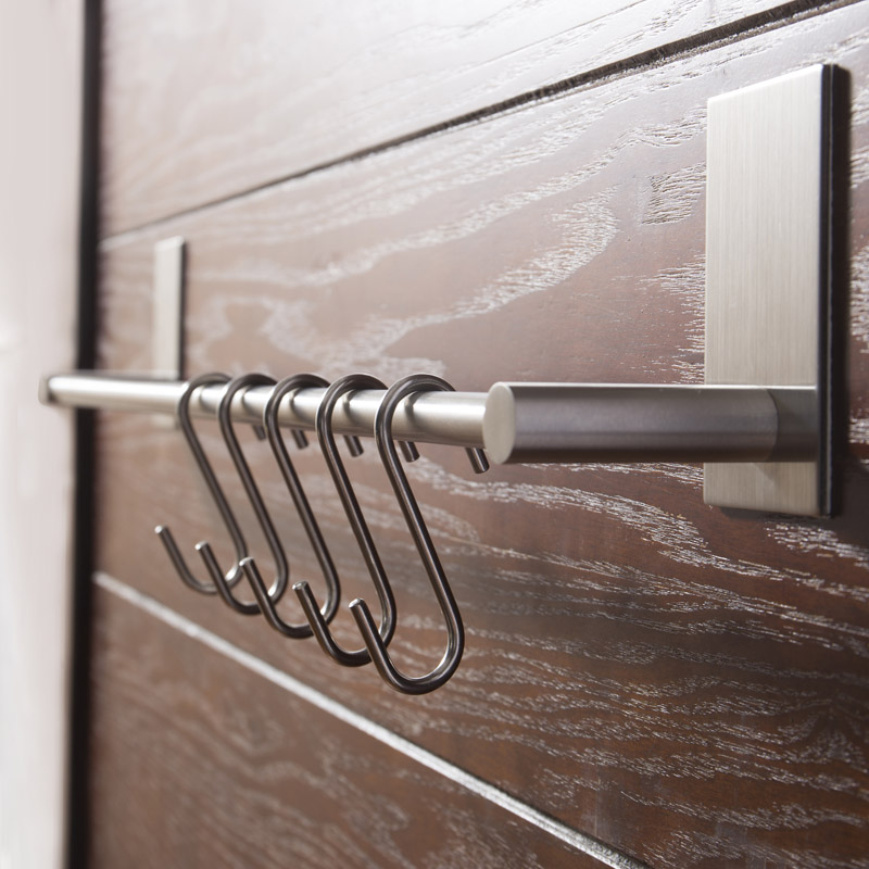 s型挂钩 304不锈钢_多功能304不锈钢厨房s型挂钩5只 墙壁门后衣橱金属