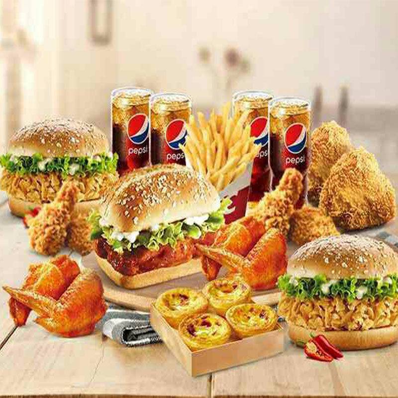 肯德基优惠劵代金卷全国通用kfc欢享4人餐鸡翅汉堡薯条套餐自取