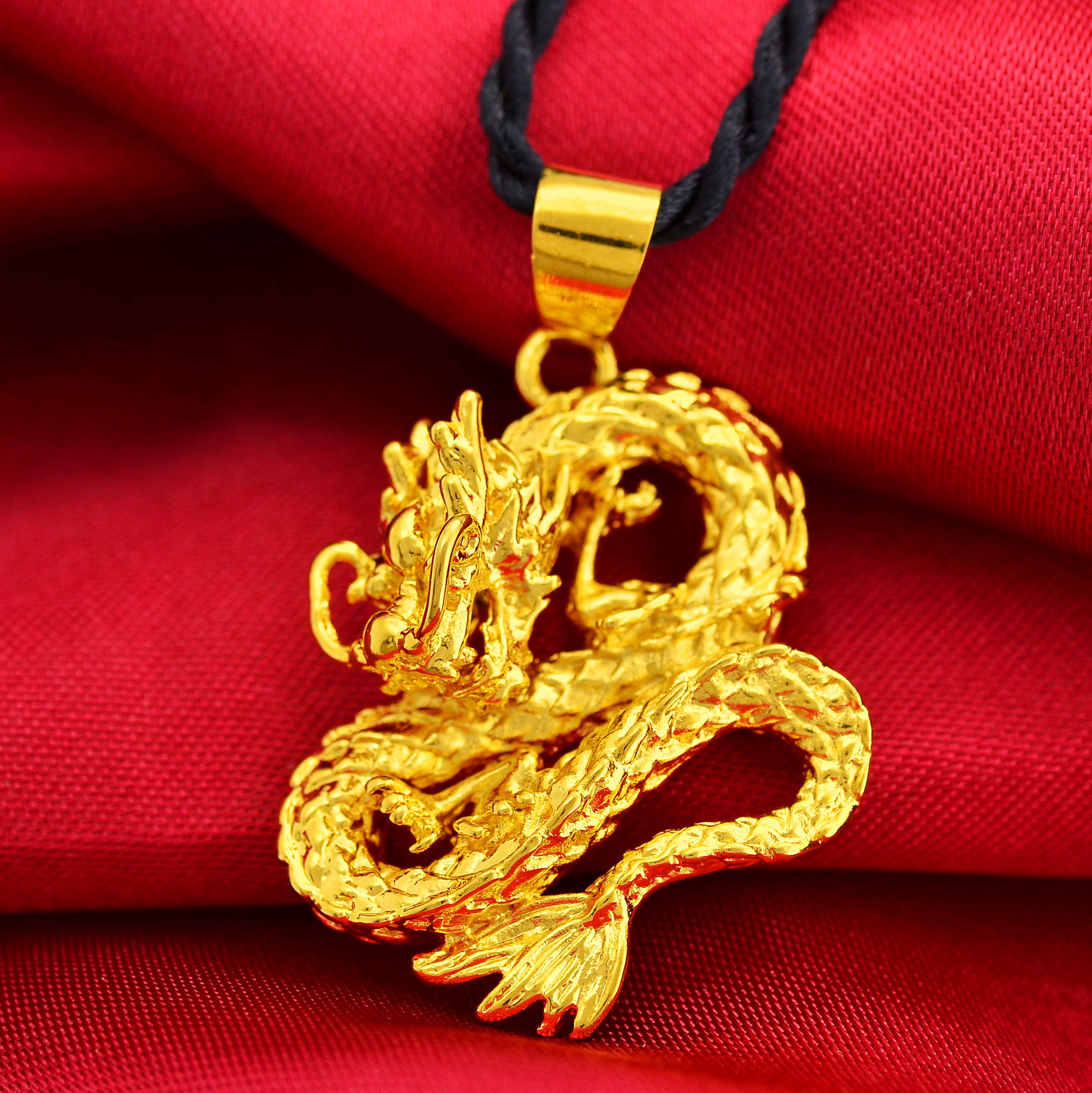 仿24k黄金吊坠情人节生日礼物女越南沙金坠链镀黄金项链不褪色饰