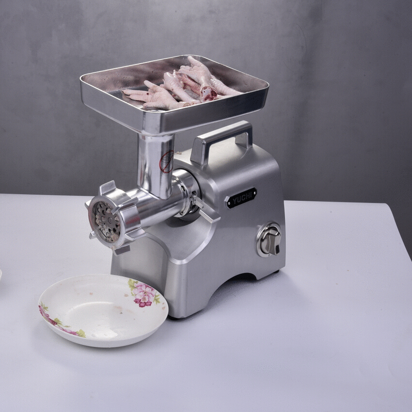 yuchi宇驰商用家用电动绞肉机糍粑辣椒机 绞鸡架骨鱼骨鱼皮绞肉机