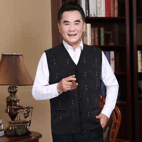 针织 纽扣 背心