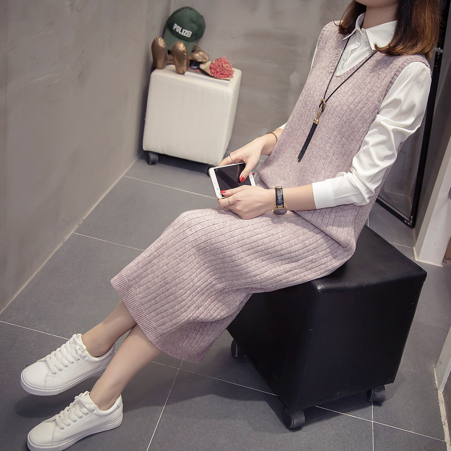 背心裙女冬针织大额优惠券