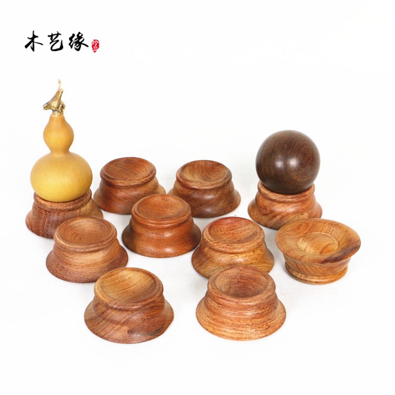 特价摆件底座 圆形_葫芦底座实木质摆件文玩葫芦核桃底座水晶球蛋雕