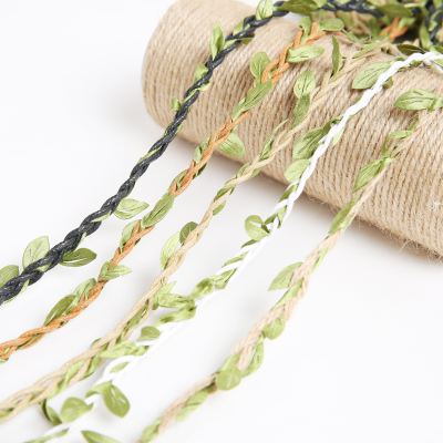 手工diy背景藤条麻绳叶绳子幼儿园客厅楼梯缠绕装饰绳子10米一卷