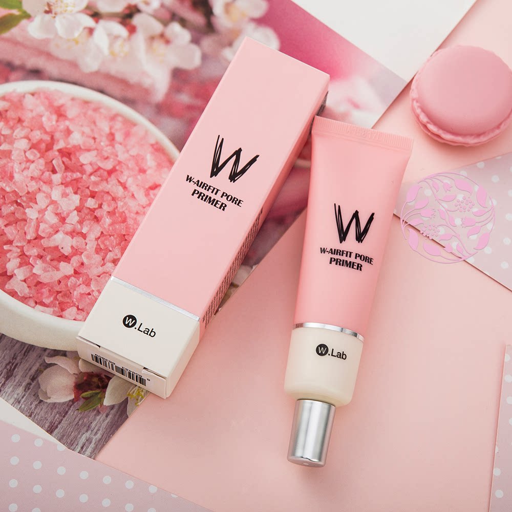 韩国妆前乳控油隐形毛孔_韩国wlab粉色妆前乳保湿补水打底持久控油