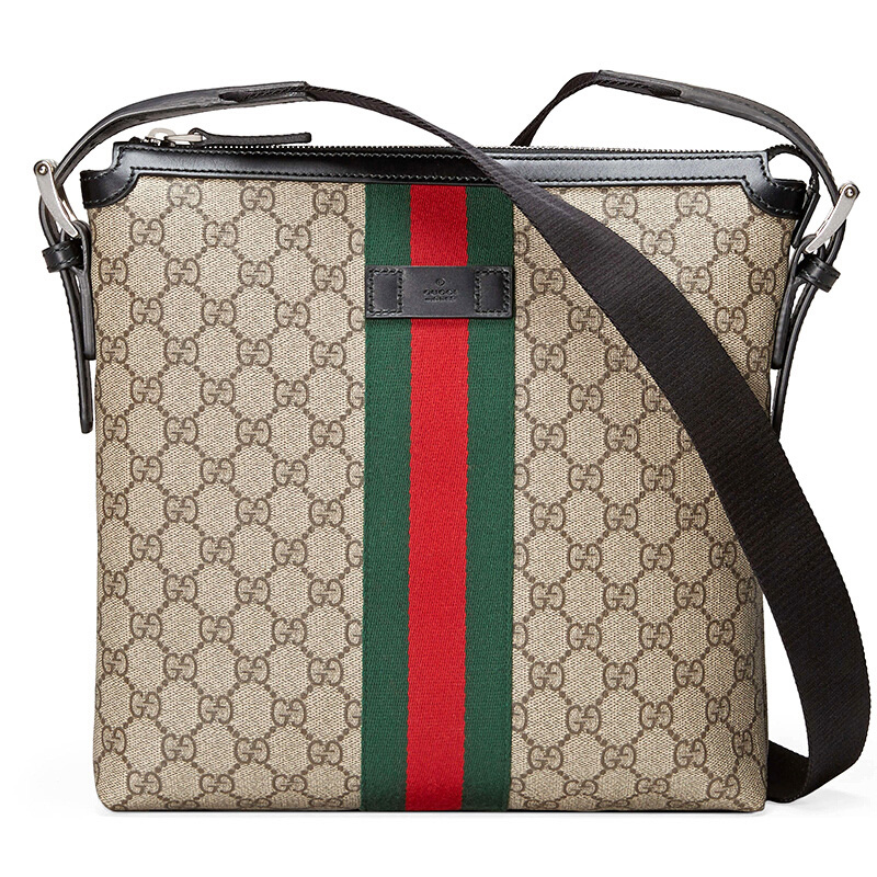 gucci/古奇经典款男士单肩包 古驰双g纹斜挎包男包387111 khngn图片