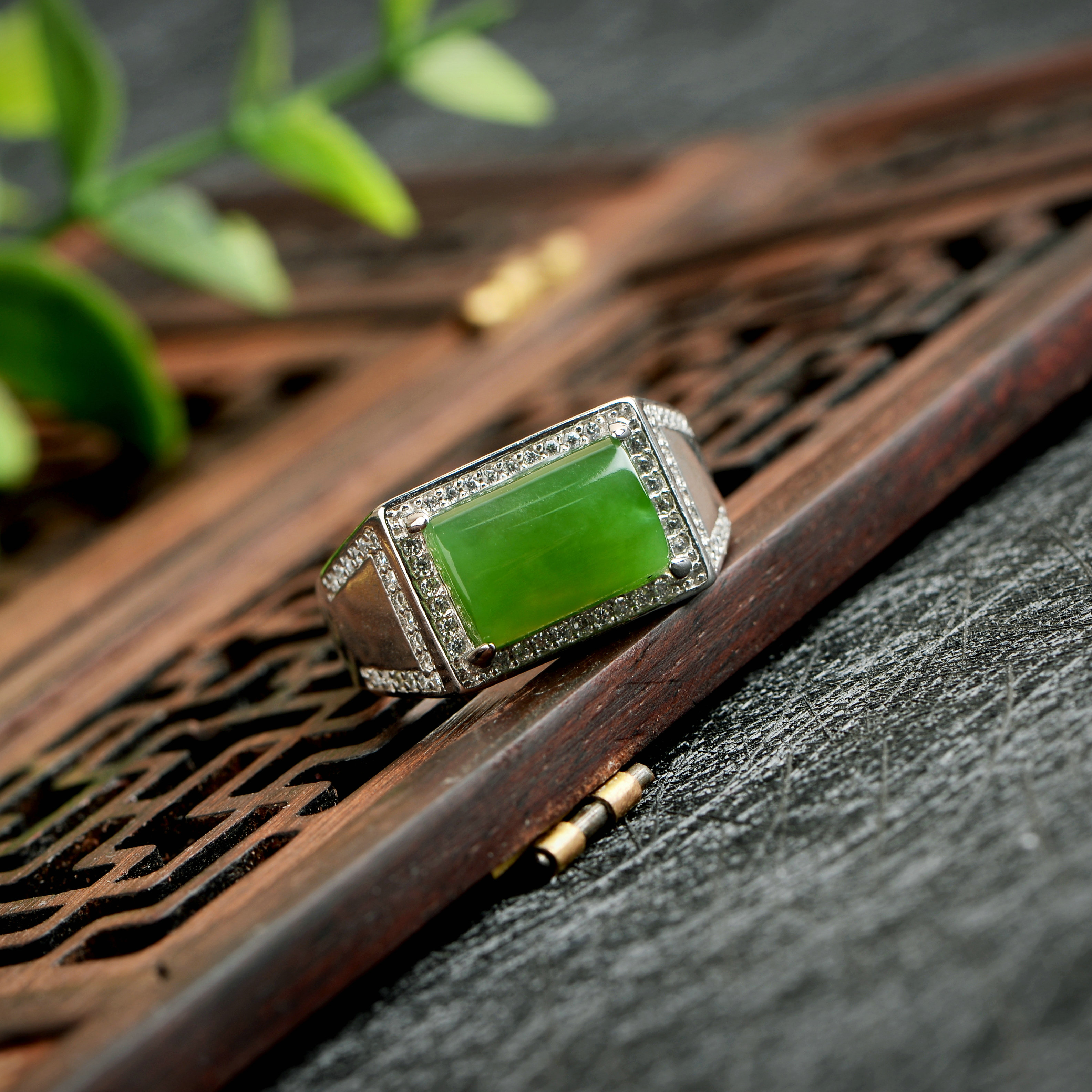 玉石戒指男 和田玉