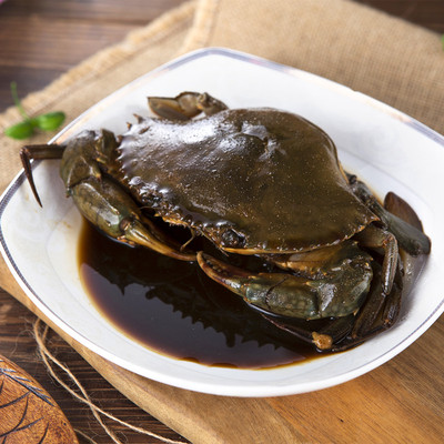 宁波产 野生酱香青蟹  酱螃蟹 腌制醉螃蟹 宁波酱油青蟹450g