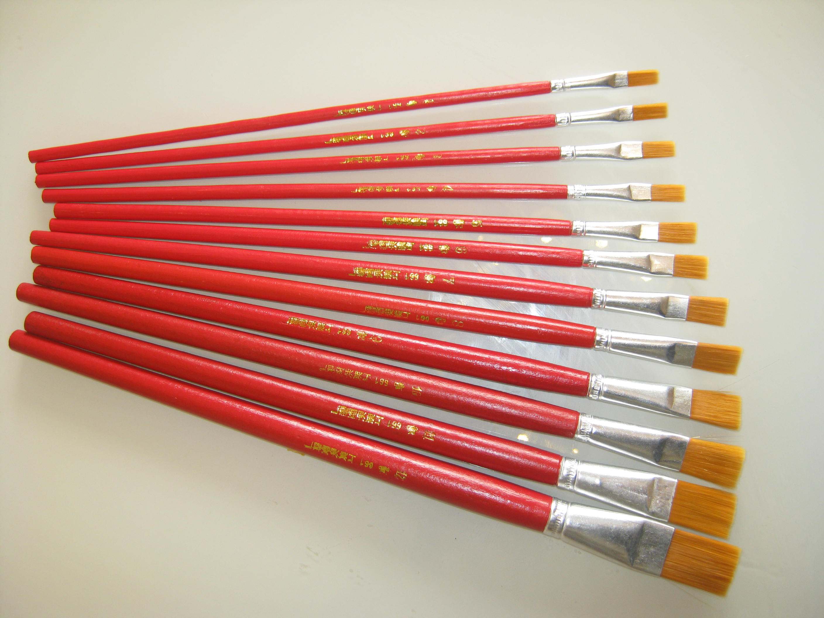 排笔单只 油画笔单支 平头水粉笔 毛刷子尼龙毛笔扁头 画笔包邮