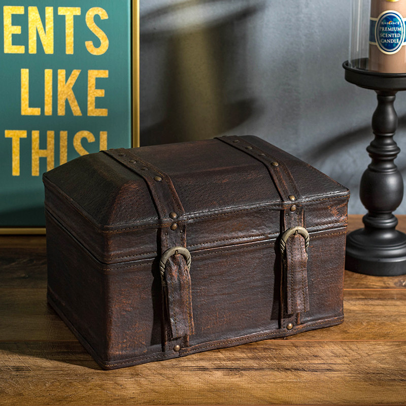 木箱子_复古旅行手提箱木箱子大号装放衣服的储物整理收纳箱道具行李