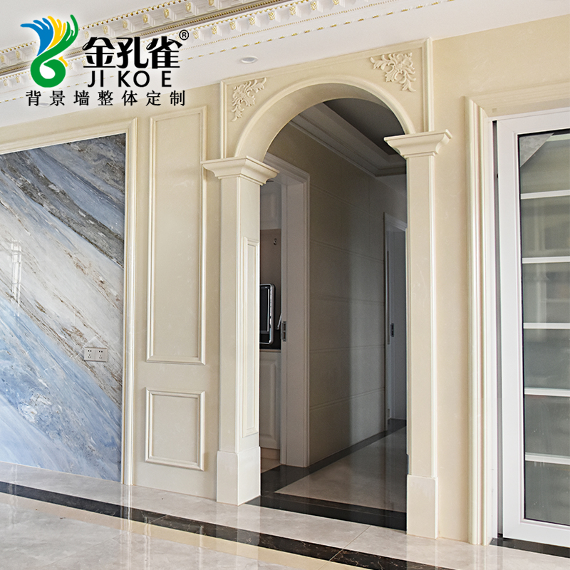 欧式罗马柱_罗马柱垭口门套线 欧式门洞拱门边框 客厅石材仿大理石