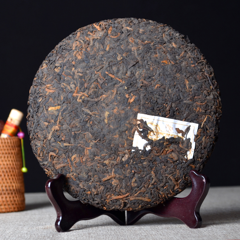 云南普洱茶熟茶饼茶糯米香七子饼勐海陈年老熟茶叶普洱熟茶饼