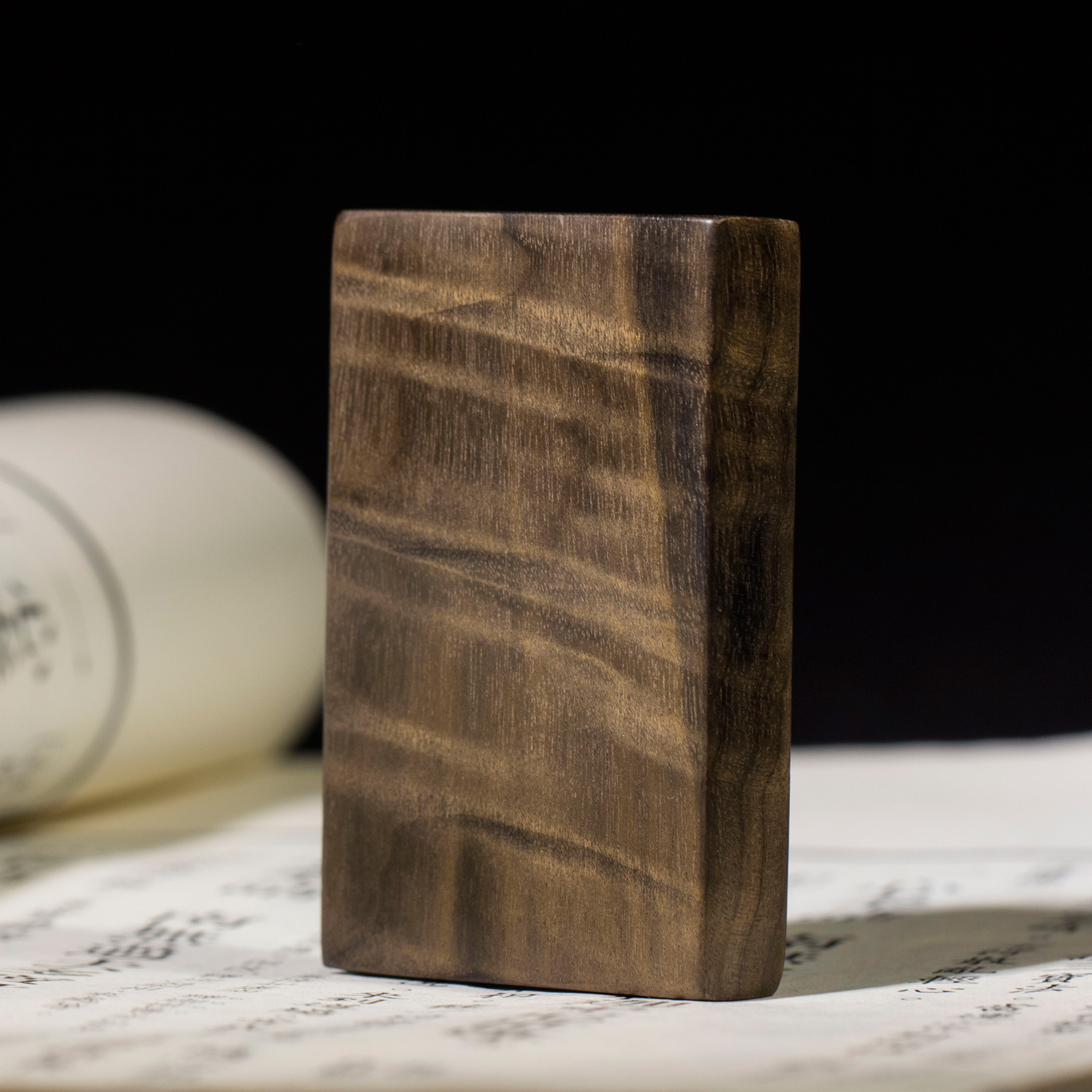 金丝楠无事牌461 水波纹金丝楠木牌子 木质平安牌 木牌 ￥138.