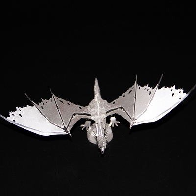 爱拼 金属3d立体合金不锈钢diy免胶拼装模型 哈利波特 古灵阁龙