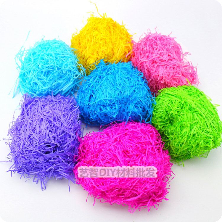 拉菲草纸_幼儿园手工材料 彩色纸丝 拉菲草纸丝 碎纸丝 创意手工diy
