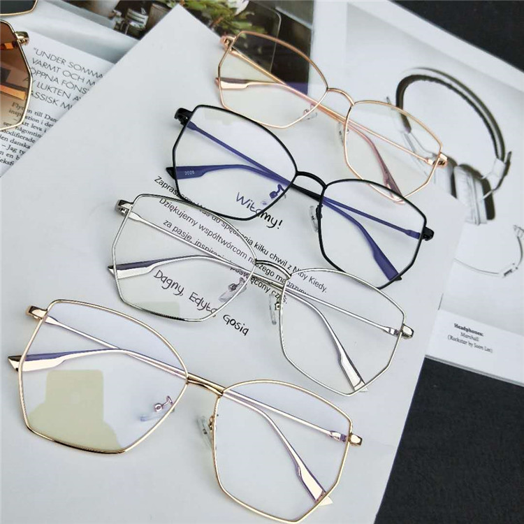 偶像练习生朱正廷同款眼镜男女多边形不规则金