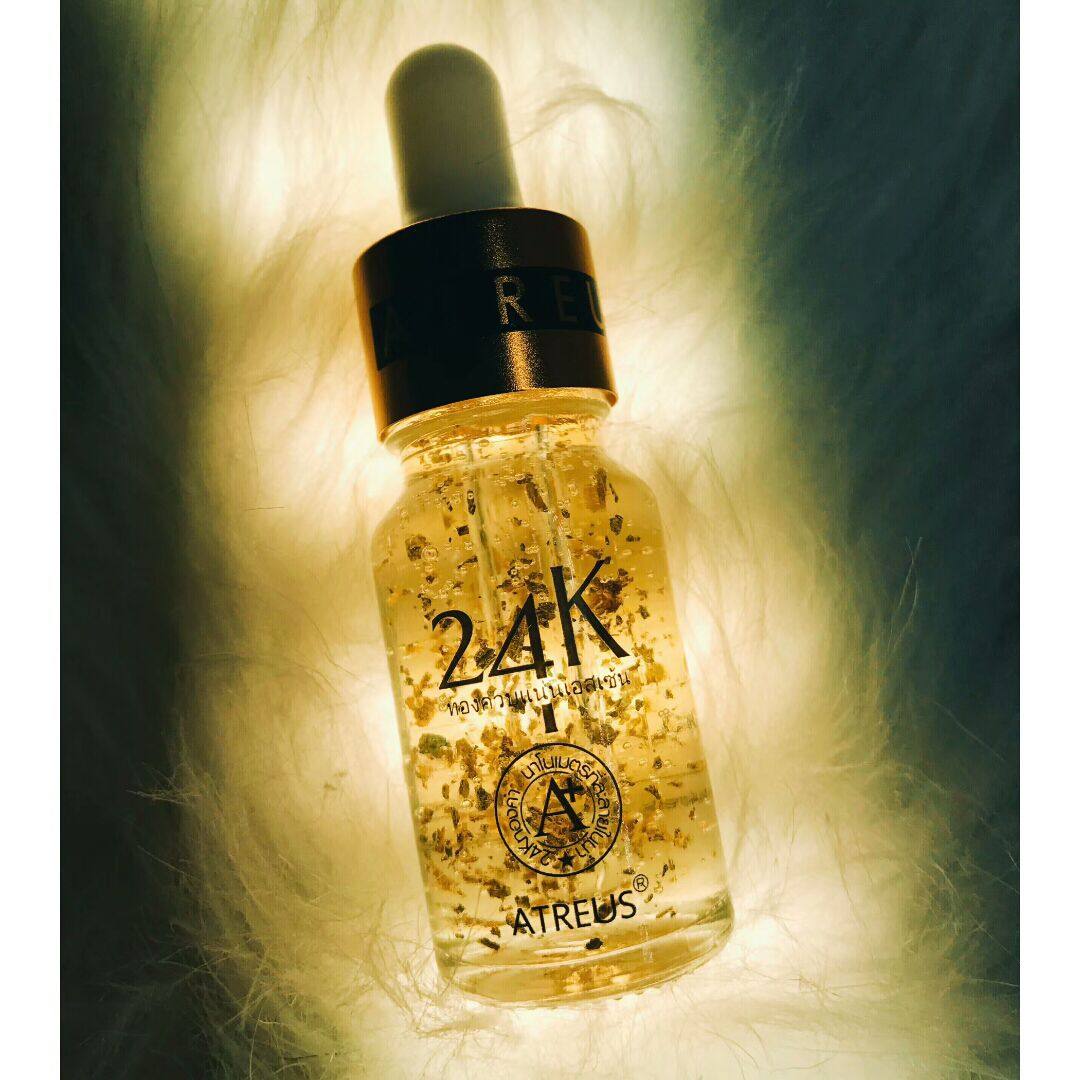 热销修复精华液_泰国atreus24k黄金精华液金箔面部抗皱修复精华胜肽肌