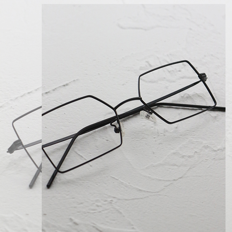 金丝眼睛_2019新款复古方形棱角分明眼镜男超轻金丝边小框网红女有