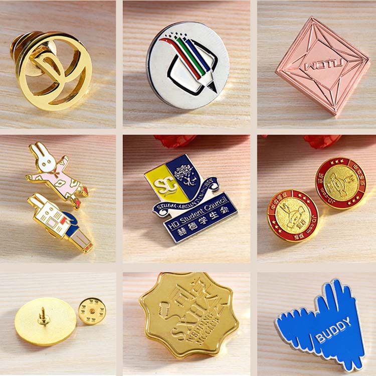 定做diy金属企业徽章 定制公司logo男女名字胸针简洁胸章胸针制作5元