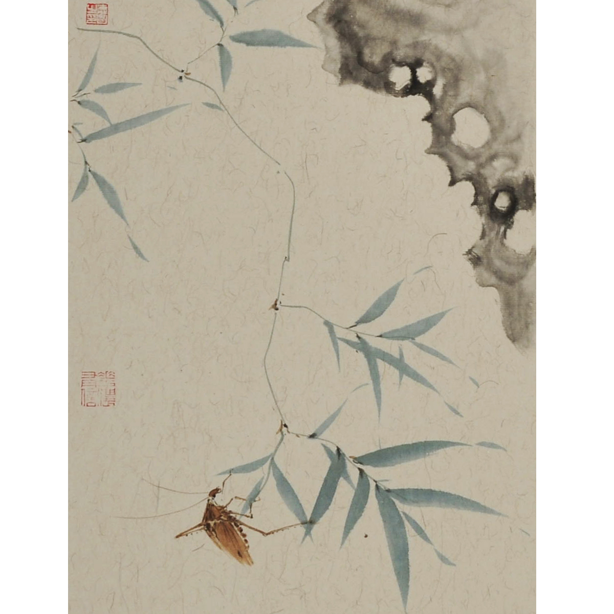 吴门禅意 纯手绘工笔紫藤花鸟画国画竖幅 玄关餐厅挂画 紫气东来