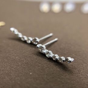 钻石耳钉18K金铂金白金耳坠真钻单钻砖石耳饰