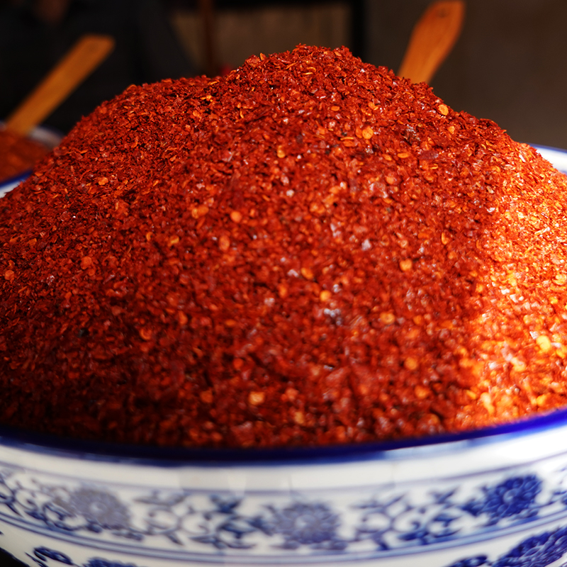 德有邻 陕西特产正宗辣椒粉辣椒面500g 粗细可选凉皮油泼辣子调料