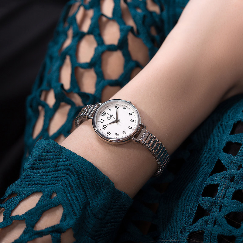 limit手表女 文艺简约大表盘复古女表防水石英表钢表带女士腕表