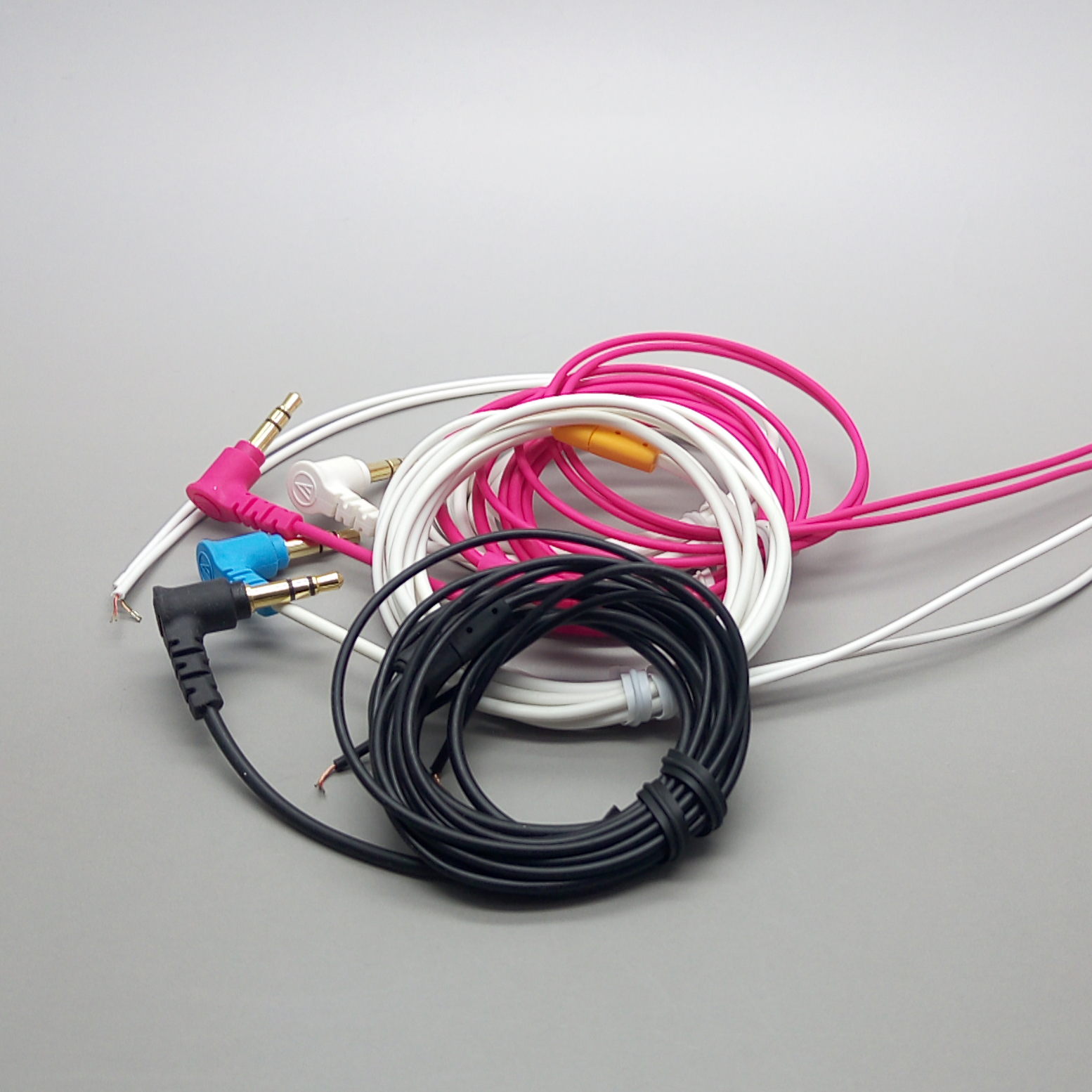 一折铁三角耳机线diy_diy耳机线材 铁三角耳机原线老铁耳机l插头 原装