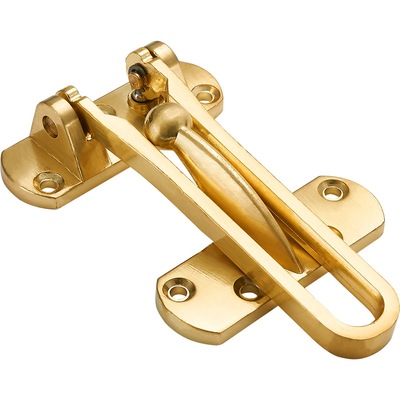 房间室内宾馆酒店大门门锁防盗扣窗门扣门栓反锁扣金色保险扣