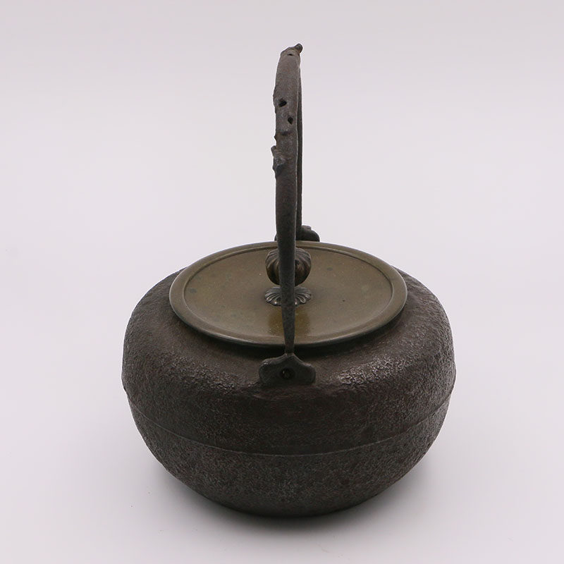 日本老铁壶 金寿堂平丸型 纯手工铸铁铁瓶 古铁瓶烧水壶功夫茶具
