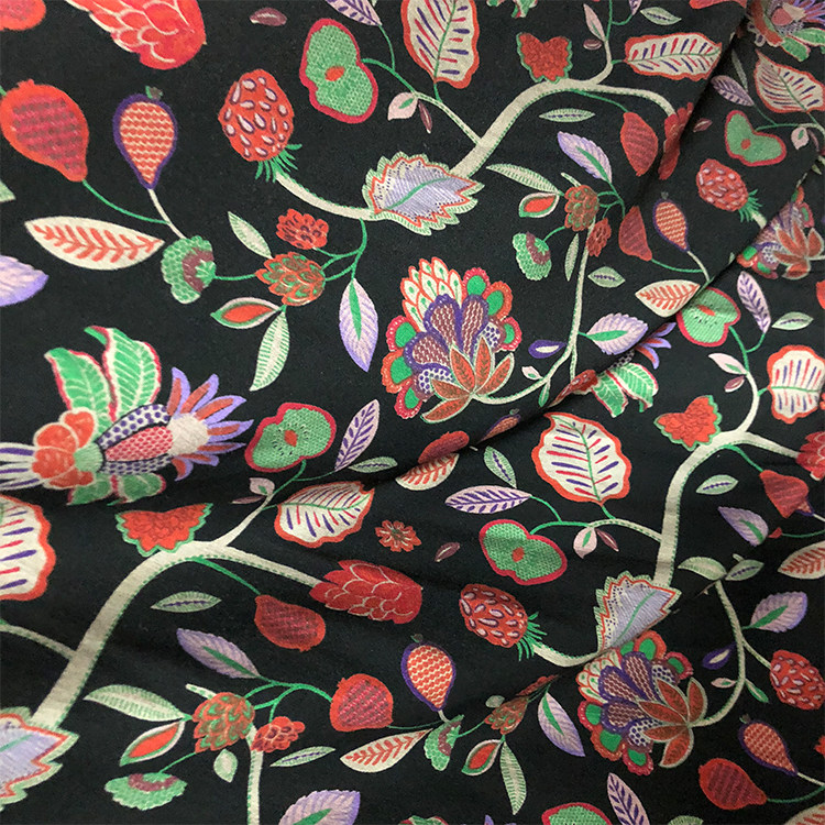 包邮 m*x客供弹力纯棉针织布料高弹面料印花全棉针织花色服装加厚布料