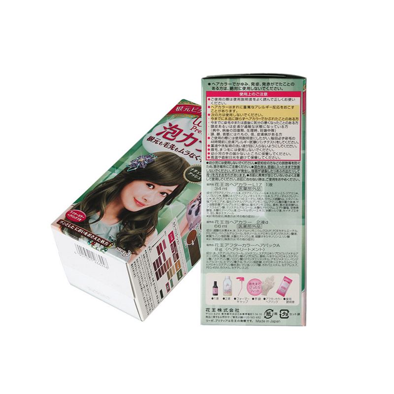 kao花王泡沫染发剂prettia多色植物细腻泡泡染发膏黑发108ml