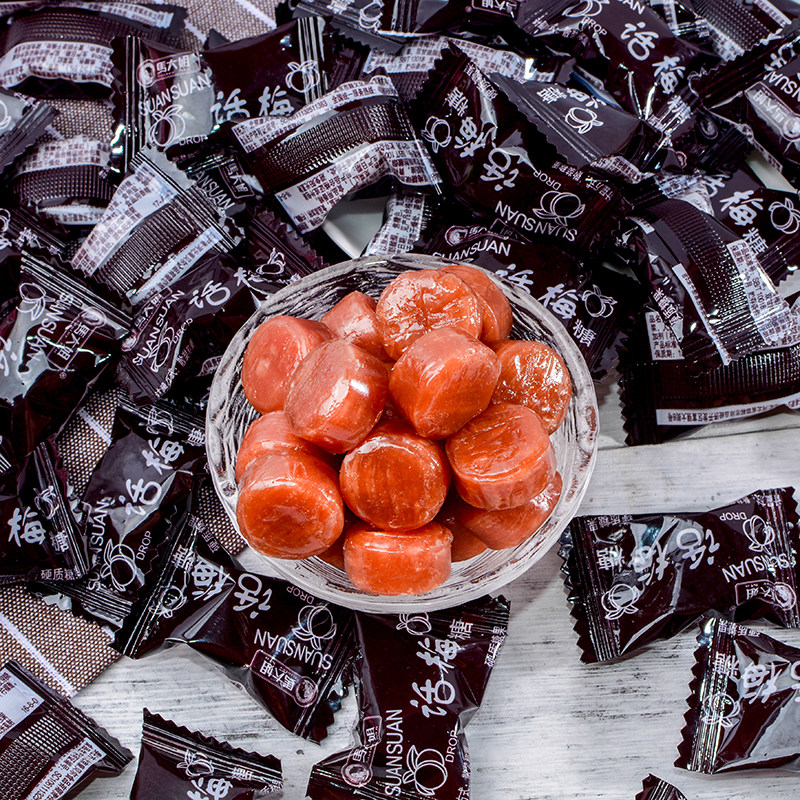马大姐话梅糖水果硬糖酸甜味怀旧小食品零食散装500g糖果话梅糖