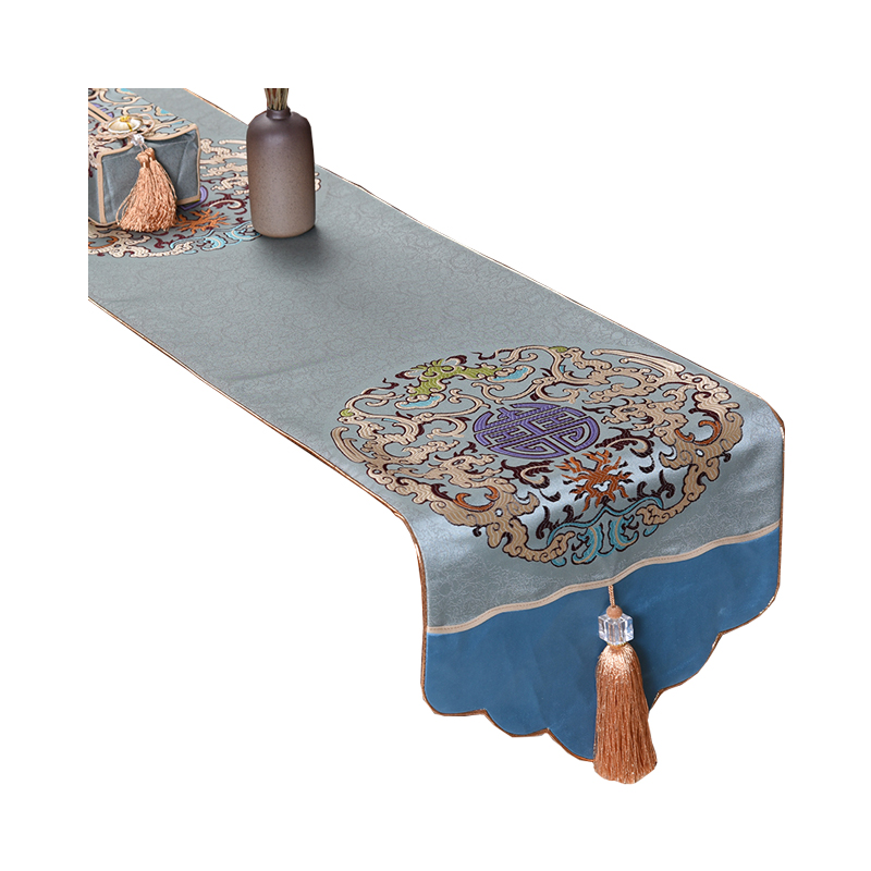 新中式现代桌旗中国风古典桌布客厅餐桌电视柜