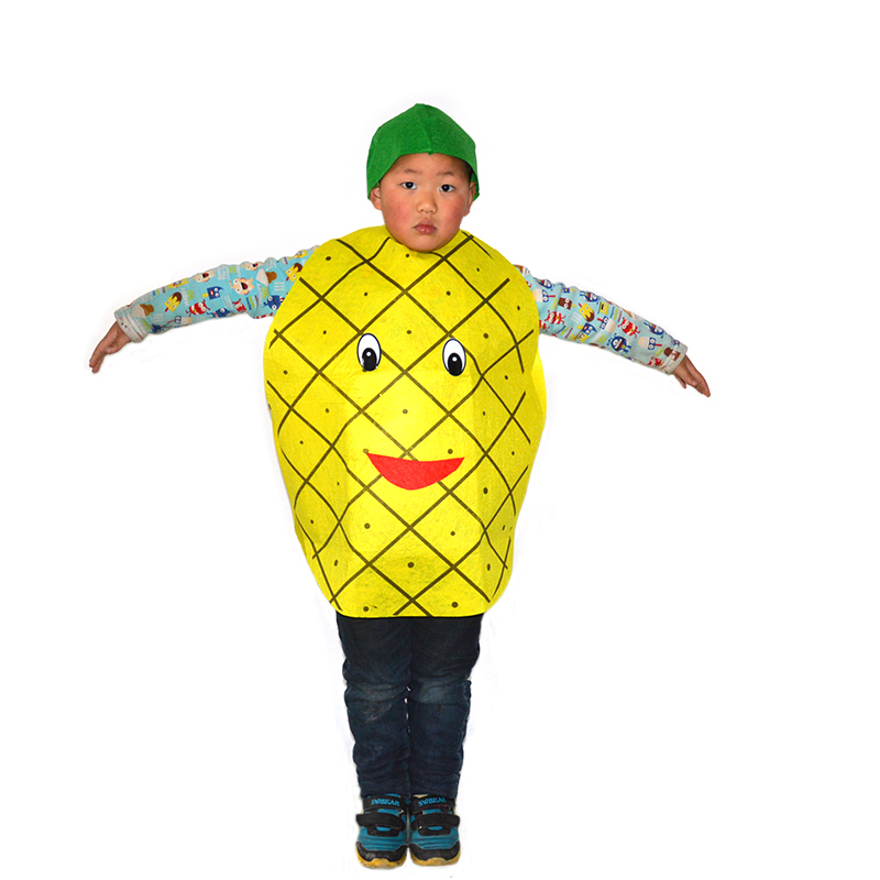 六一儿童演出服水果服装环保服装时装秀蔬菜草莓幼儿园装扮cos服
