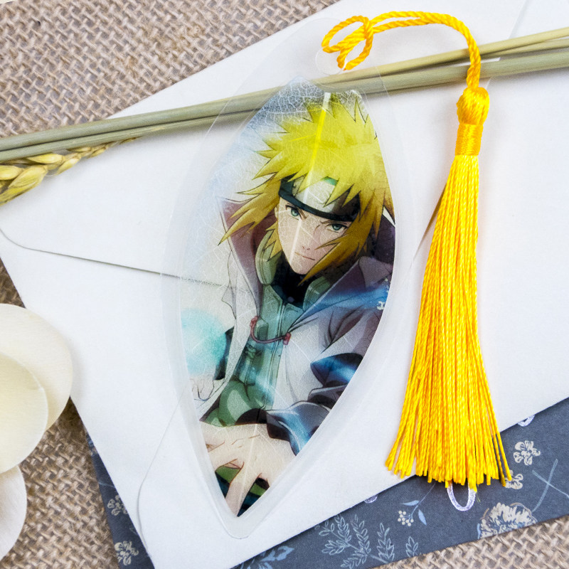 热销火影忍者美瞳_火影忍者鸣人佐助小樱同款周边叶脉书签动漫卡通