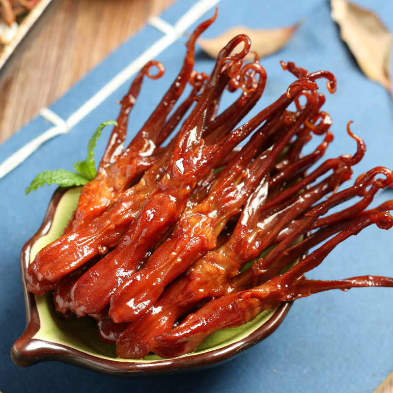 大鸭舌_精品大鸭舌 温州特产小吃美食酱鸭舌 休闲零食鸭舌头100克优惠