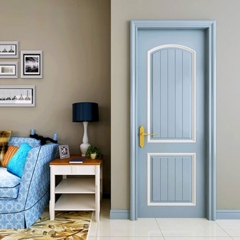 贝尚水性漆地中海彩色门实木门卧室门室内门厨房门房间门定制移门