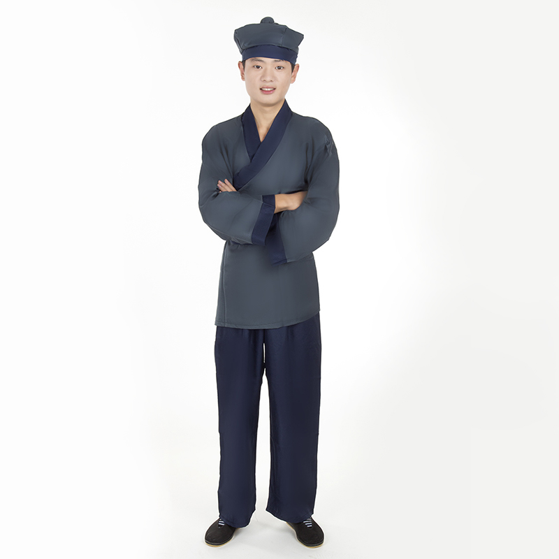 演出汉服古代家丁小二仆人书生牛郎古装茶馆酒店工作服装男女表演